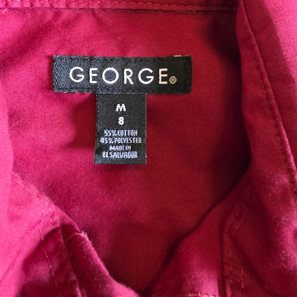 George Red Shirt and Navy Pants Ensemble - Picture 5 of 9